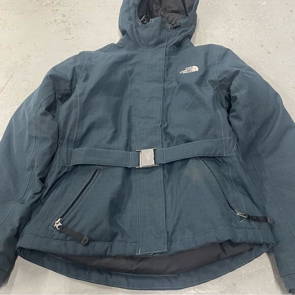 The North Face Full Zip Hooded Belted Goose Down Winter Jacket Women’s Size XS - Picture 2 of 6